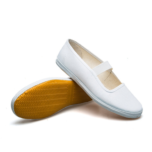 Wholesale Student Canvas Shoes White Sneakers Lace-up Small Cloth Shoes Dance Dancing Men's and Women's White Sneakers 