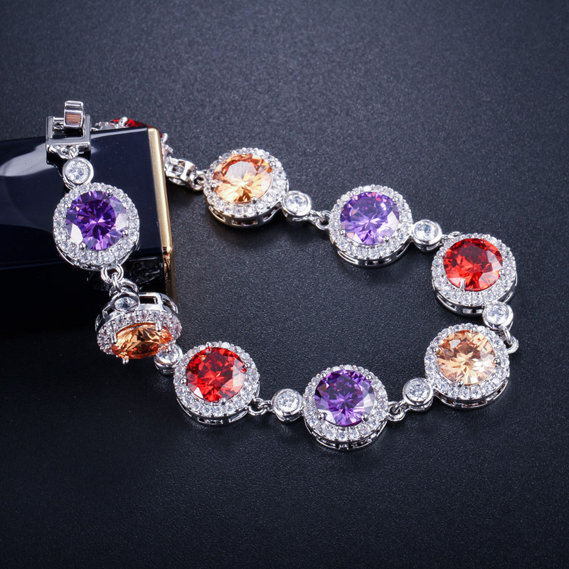 Title 7, Bracelet rond concentrique tendance en zircon p...