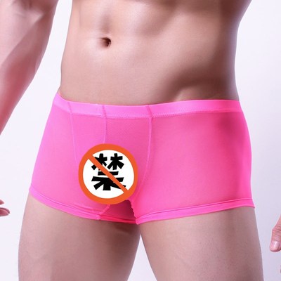 供應批發男士內褲心形網紗印花透氣大平角內褲外貿爆款內褲廠家