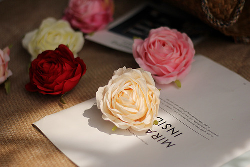 Simulated rose flower, large Melaleuca rose flower head, hotel opening flower wall, DIY wedding flower material, flower
