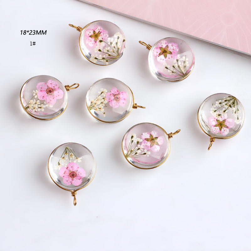 5g Weight Pendant, Earring Findings Jewelry Making Type pendant, Drop Earrings, Earrings Classification 5 PCS/Package Quantity Glass, glass Material Flower, Transparent Pattern Spring&Summer Season Plating Design Cute, Classic Style Style 5 PCS/Package Glass Glass Flower Transparent Pendant Earring Findings Pendant Drop Earrings Earrings 5
