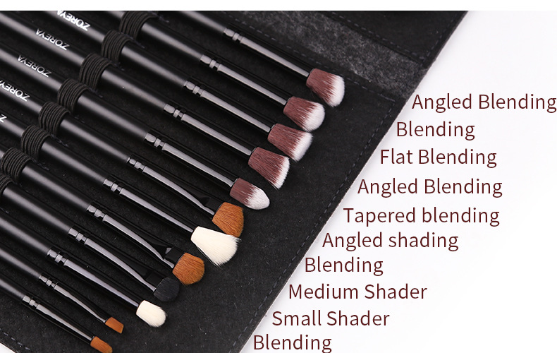 Nouveau Pinceau De Maquillage En Gros 18 Pièces Ensemble De Maquillage De Fibres Artificielles Manche En Bois Noir Outils De Beauté En Gros Nihaojewelry display picture 7