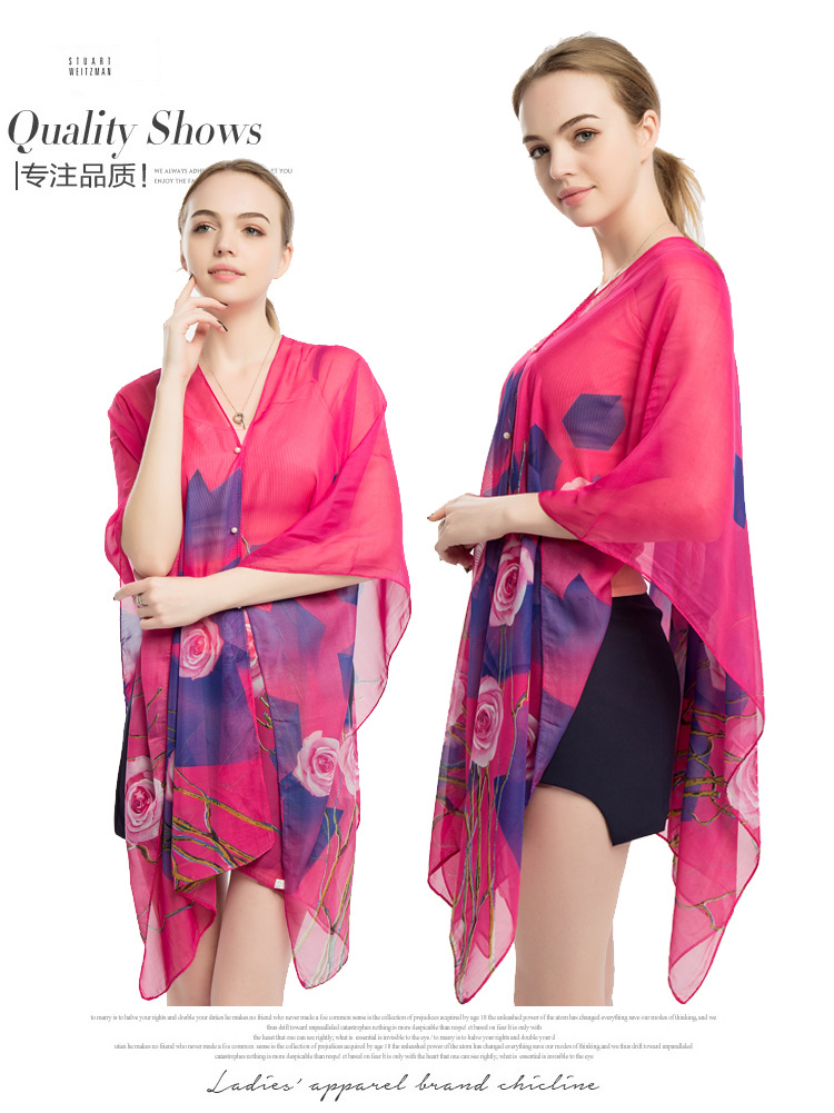 夏季女士丝巾厂家 遮阳防晒披肩批发 礼品围巾