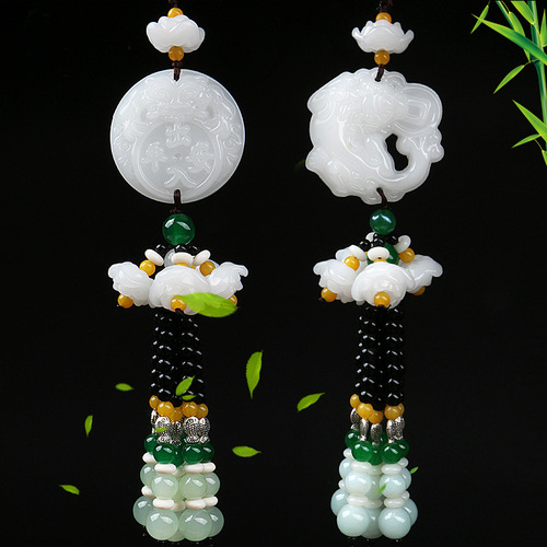 Auto Car Hanging Ornaments god of safety and luck creative interior rearview  mirror hanging pendant act the role ofing gourd car hang Buddha lotus gift of the mythical wild animal pictures