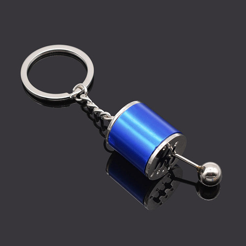 Metal key chain, car modified brake disc gear shifter key chain, car modified gear head key chain