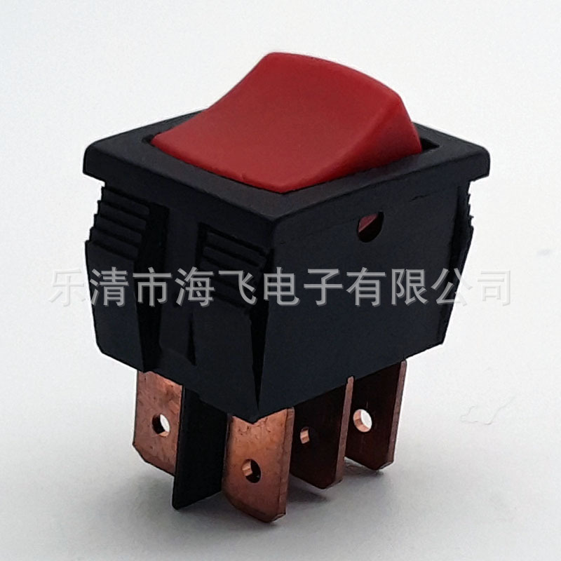 供应船型开关 带灯六脚船形开关 单排翘板开关批发