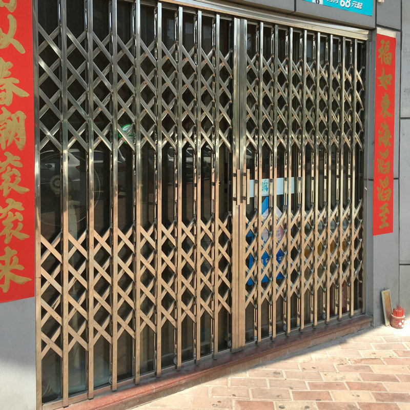 厂家制作304不锈钢拉闸门 仓库阳台通风拉闸门 防盗闸门-阿里巴巴