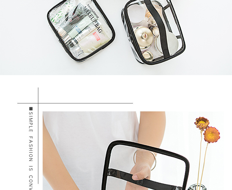 Simple Visual Transparent Cosmetic Bag Wholesale Nihaojewelry display picture 7