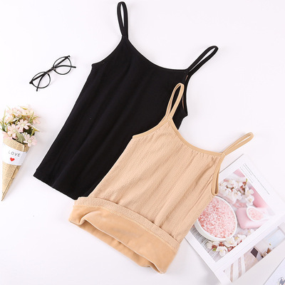 New winter seamless Twist keep warm lady camisole vest Body sculpting bottoming Plus thick velvet Camisole