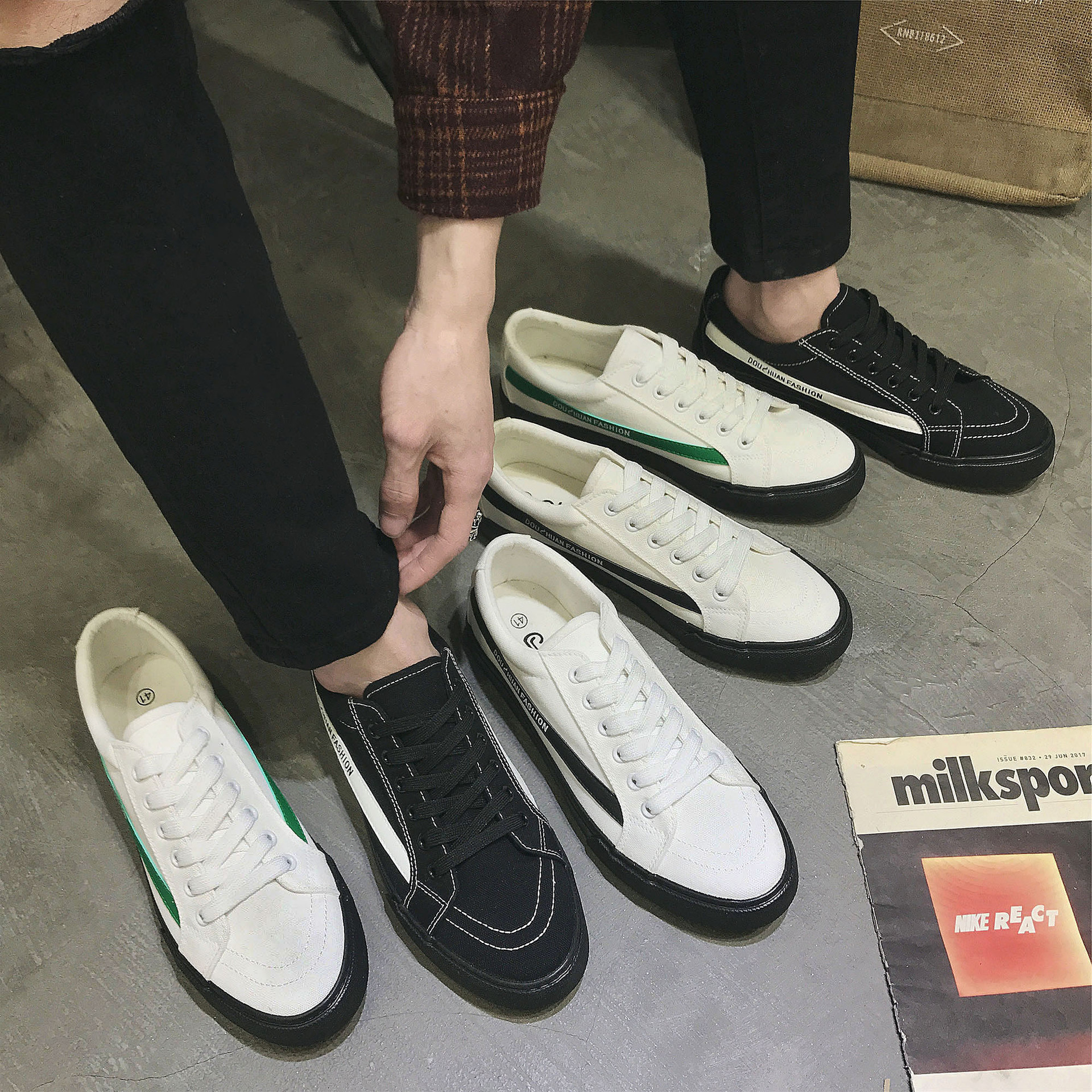 春季新款流行小白鞋街拍男鞋硫化鞋夏季潮流休闲鞋百搭板鞋批发|ru