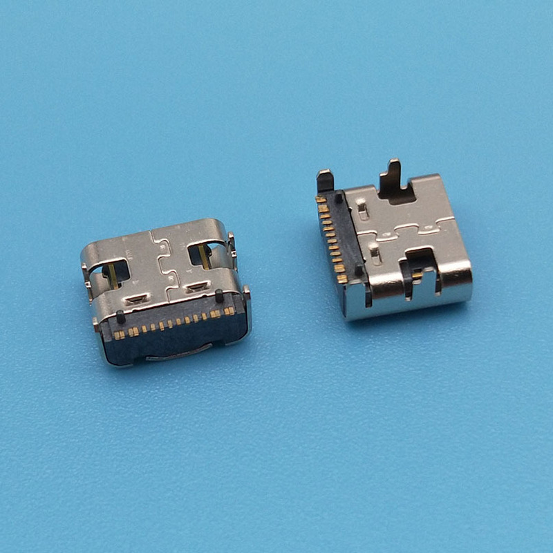 USB TYPE C Female Seat Single Row 16p Patch USB3.1 Female Seat Board SMT TYPE with Column 7.35 4-pin Plug-in Board