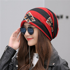 女士秋冬新款百搭包頭帽保暖多功能頭巾帽戶外騎行帽韓版孕月子帽