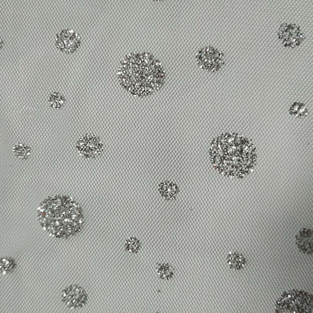 圣诞节布料 新款亮片婚纱晚礼服童装裙子面料 女装面料 时尚网布|ms