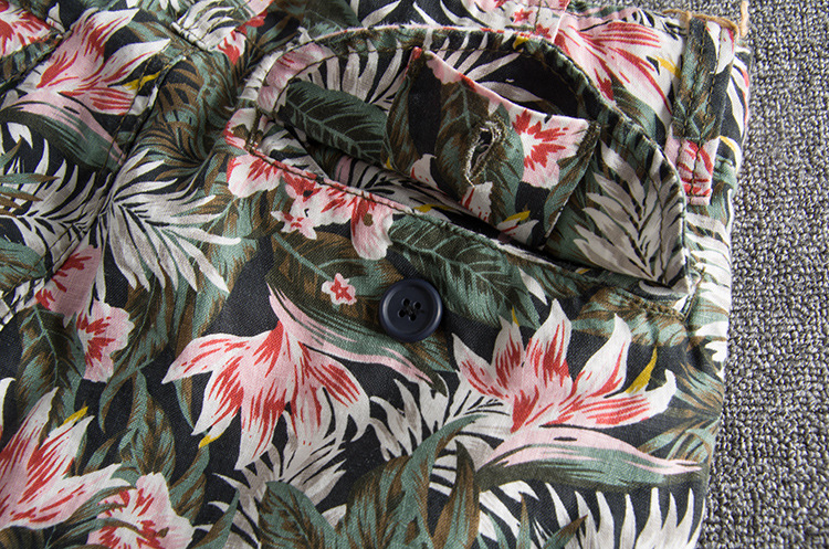 European and American leisure color tide washing linen breathable comfortable foreign trade original single men's casual shorts 18