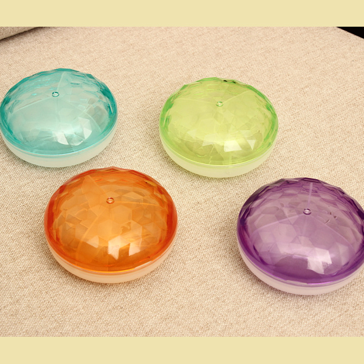 厂家直供圆形分隔收纳塑料创意3格三格旋转式便携药盒