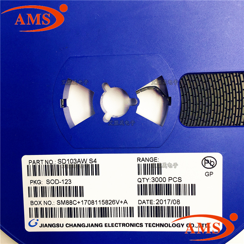 SD103AW 丝印:S4 SOD-123 CJ/长电 贴片二极管晶体管 全新现货