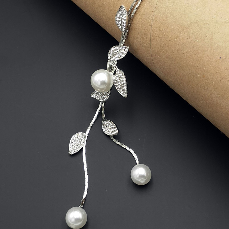 Long fashionable necklace pearl with tassels
