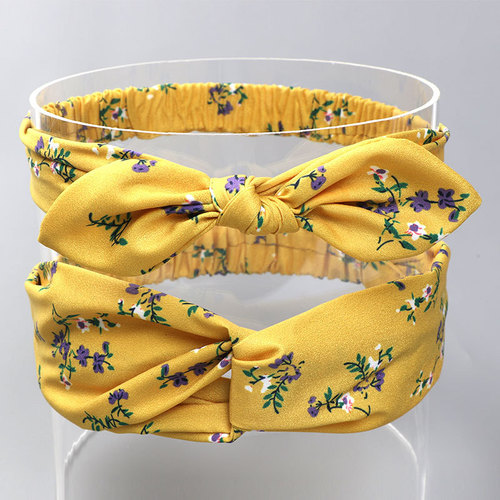 Polyester digitally printed parent-child headband set, cross-knotted bunny ears headband, holiday parent-child elastic headband