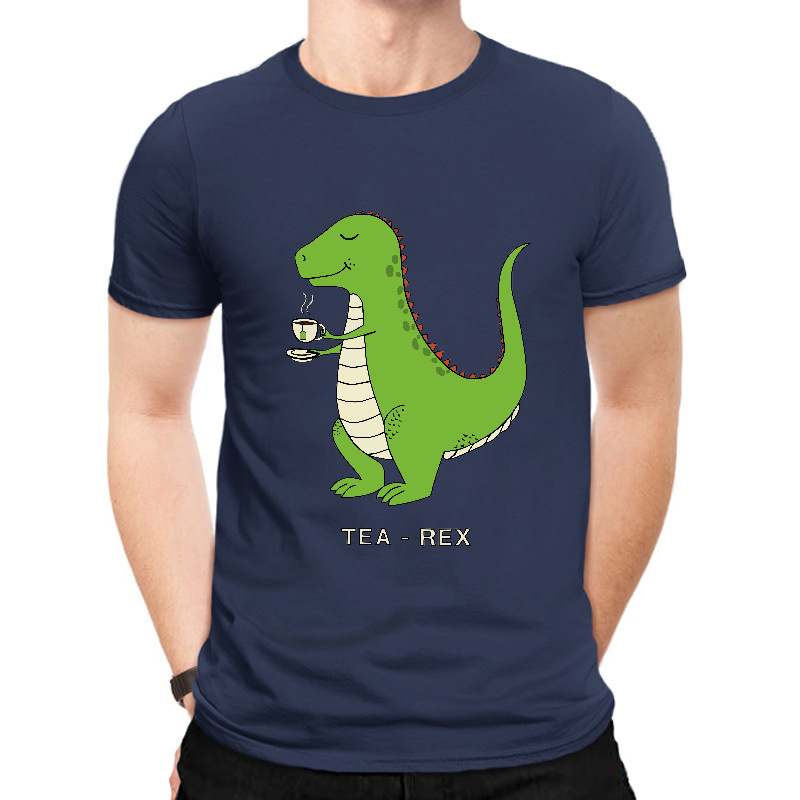 Camiseta de manga corta de dinosaurio animal divertido para hombre ropa deportiva informal NSSN1156