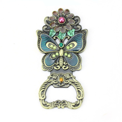 New Retro Ancient Bronze Brushed Plated Butterfly Bottle Opener Wedding Gift Beer Opener Craftsmanship