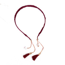 韓國新款發飾簡約流蘇假耳環發箍批發 時尚花朵珍珠耳墜細頭箍女