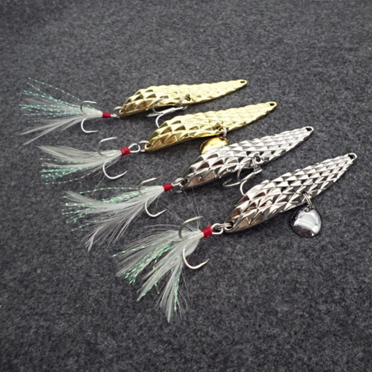 Leech Flutter Spoons Fishing Lures Fresh Water Bass Swimbait Tackle Gear