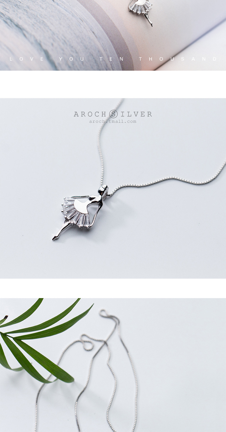 Ballet Girl Necklace Details