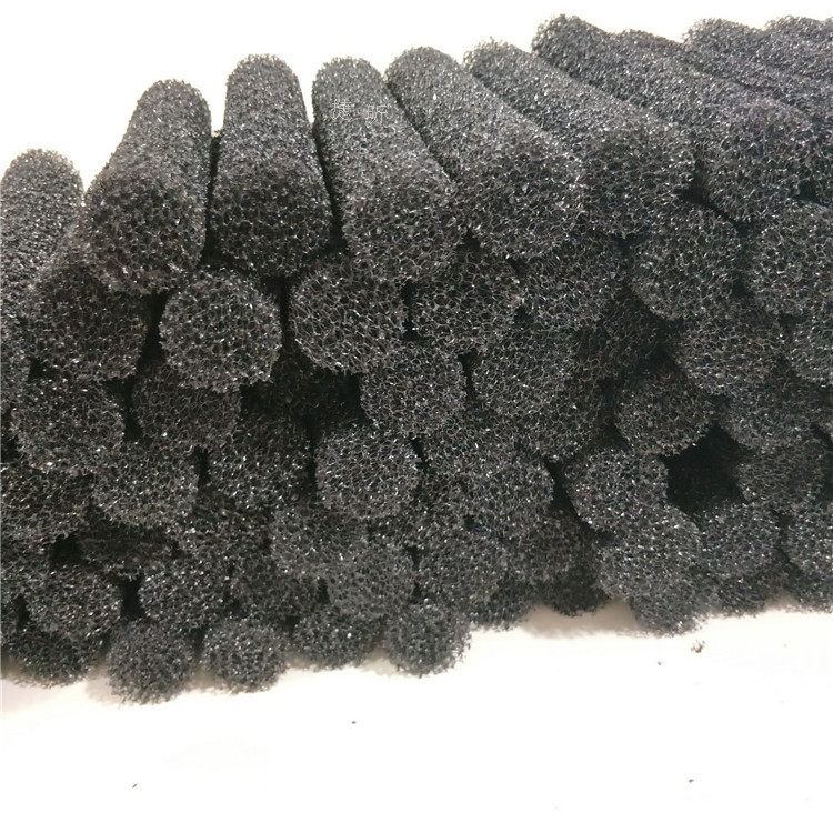 厂家直销 30*500mm黑色粗孔网状过滤棒子 机器油分离聚氨酯