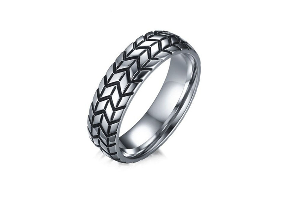 Holiday Occasion Titanium Steel Material Wholesale Hip-hop Geometric Titanium Steel Rings