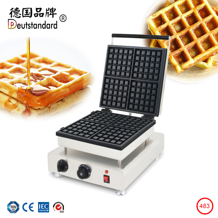 格仔饼机深格4片格子饼机格子华夫机格子Q华夫饼小吃设备新动力