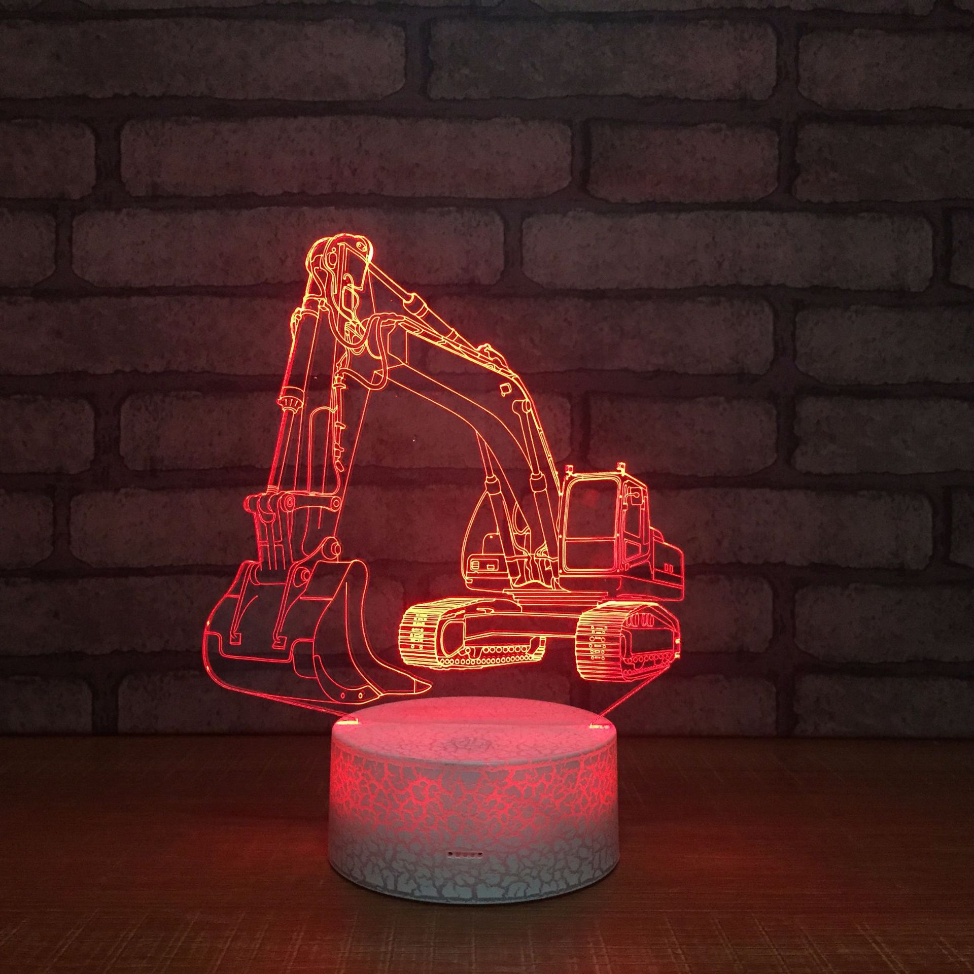 爆裂纹3D灯小夜灯台灯