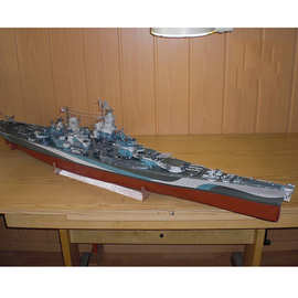 1:280 美国密苏里号战列舰 纸模型 USS MISSOURI军舰 手工DIY