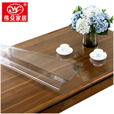 One piece On behalf of PVC tablecloth transparent Table mat waterproof Anti-oil Anti scald environmental protection Plastic Crystal plate customized