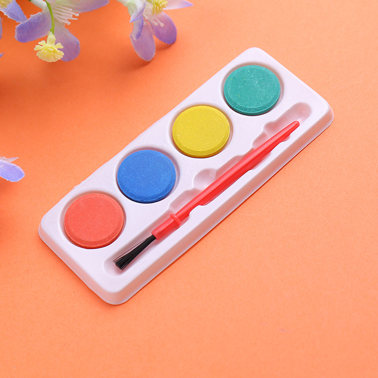 4 color powder cake set finger painting pigment set diy powder cake pigment set children's painting watercolor washable