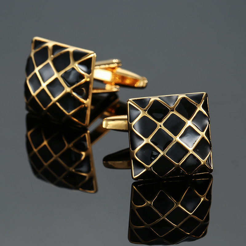 Business Geometric Copper Plating Men's Cufflinks display picture 9