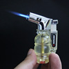 BK853 Three -layer transparent elbow rushed to lighter fixed fire -type windproof cigar lighter