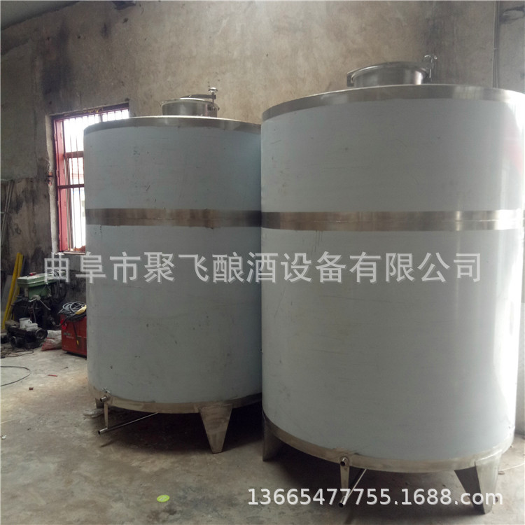 曲阜供应不锈钢酒容器 散酒储酒罐 立式白钢罐 酿酒设备厂家