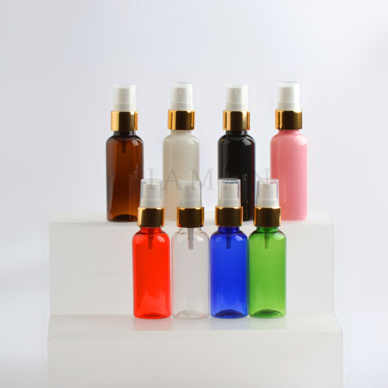 50ml毫升补水小喷瓶PET塑料细雾 瓶电化铝按压喷头美发喷壶塑料瓶