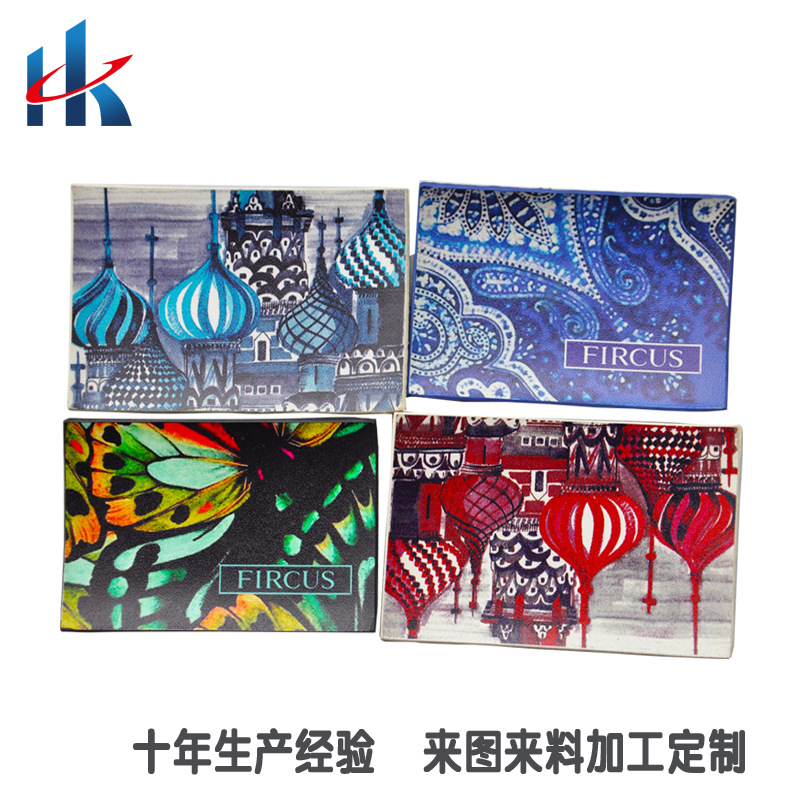 厂家直销 皮革印花 数码彩印 箱包打印图案加工 皮牌UV打印|ru