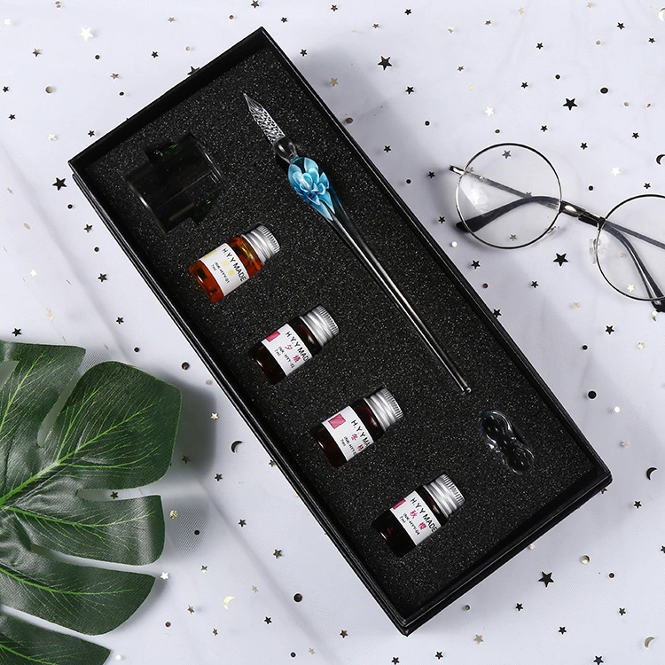 Glass gift-boxed pen, set for students