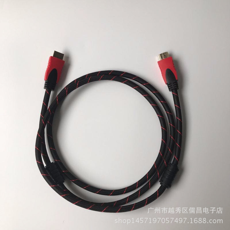 工厂直销现货DMI高清线红黑网机顶盒线 双环磁