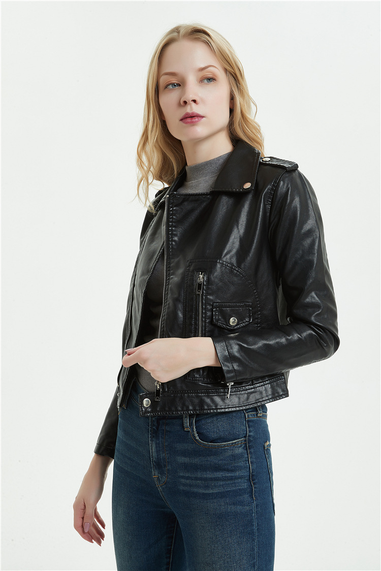 Veste en cuir femme en PU - Ref 3447605 Image 18