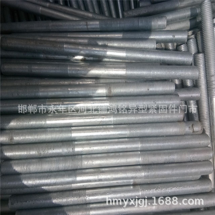 现货M6-M36热镀锌螺栓 4.8级 8.8级热侵锌外六角螺丝 螺母平弹垫