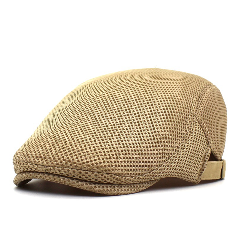 Summer Breathable Mesh Beret Men's and Women's Cap Forward Cap Outdoor Sun Hat Travel Cap Foreign Trade Spot