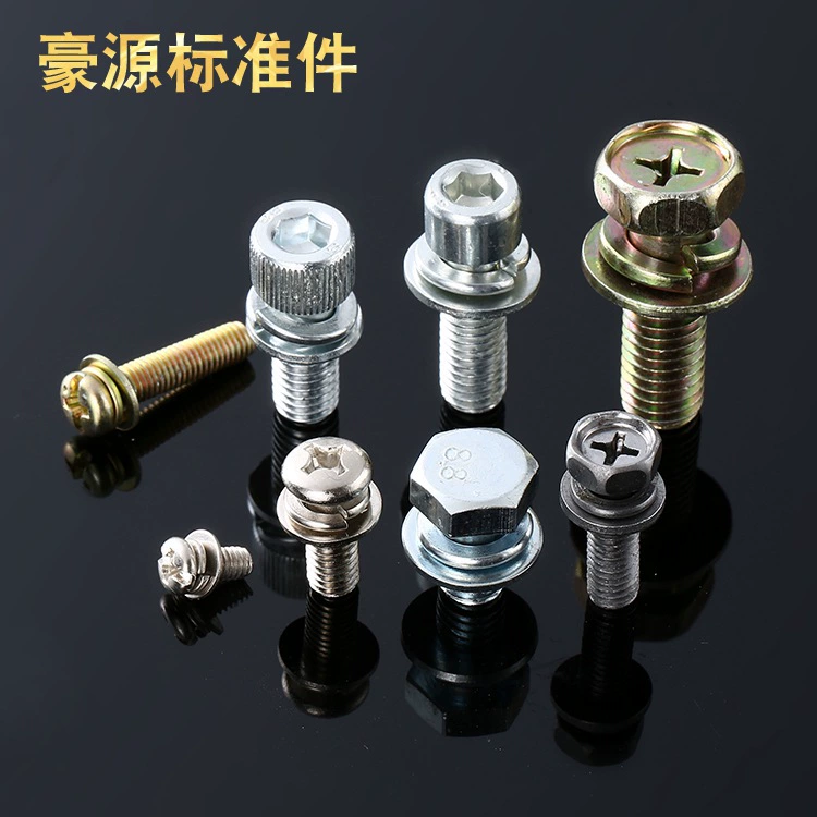 Оптовая Продажа с фабрики из углеродистой стали с шестигранной вогнутой головкой и комбинированным винтом мебельной фурнитуры на заказ