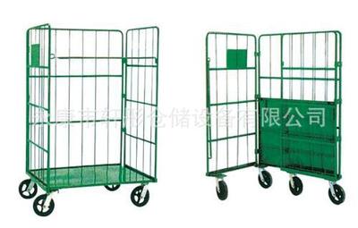 热销新款不锈钢物流台车 可定制仓库仓储笼移动式货物手推车批发|ms