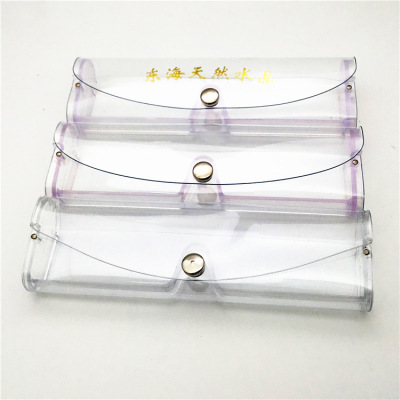 practical Presbyopic glasses Dedicated glasses case pvc transparent glasses Box Snaps transparent White Box wholesale manual Mirror box