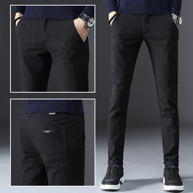 2018 Autumn and winter new pattern Casual pants Self cultivation Pencil Pants Korean Edition Elastic force Trend men's wear trousers Manufactor wholesale