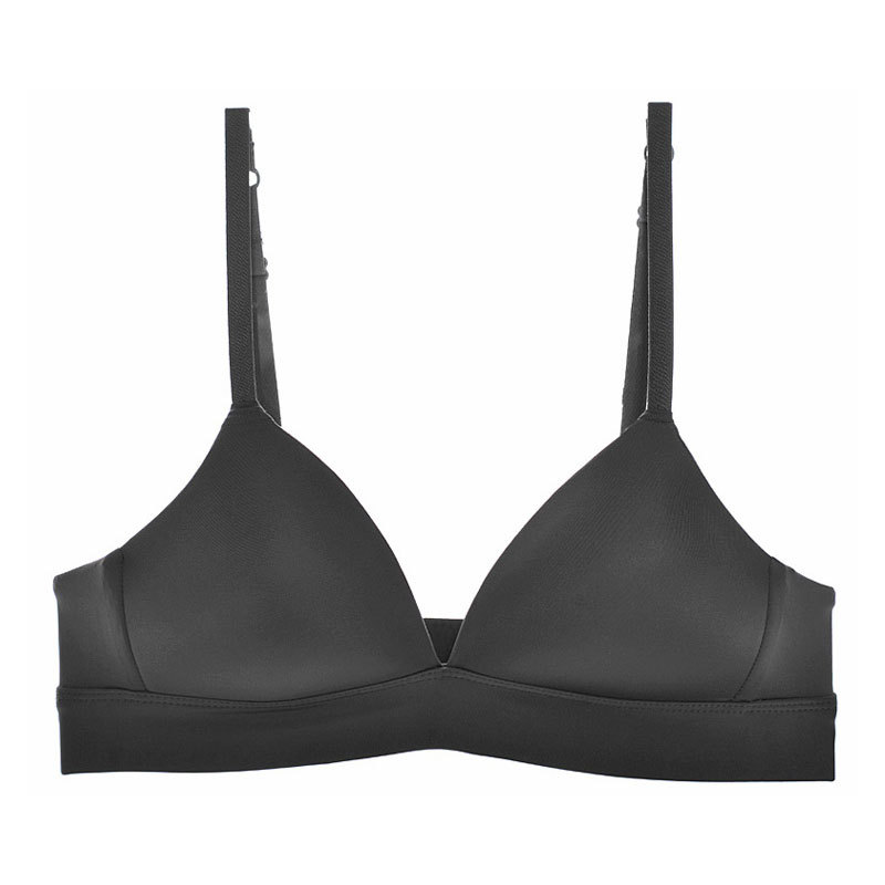 法式内衣无钢圈大胸显小超薄款文胸全罩杯舒适无痕少女三角杯胸罩