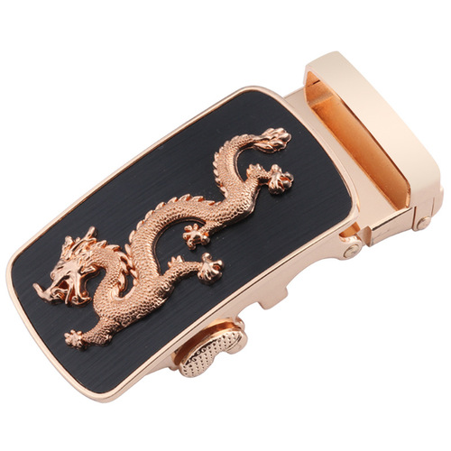 Dandali manufacturer 4.0 belt automatic buckle buckle head men's belt buckle alloy black surface two-piece set